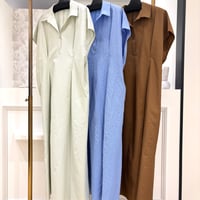 【TULUMB／トゥルム】ドライリップルシャツワンピース