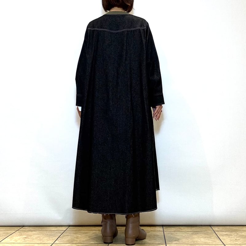 【新品タグ付】Eimee Law デニム異素材ドッキングワンピースコート C'est moijeu／セモワージュ】デニムドッキングワンピース | Aimant-エマン