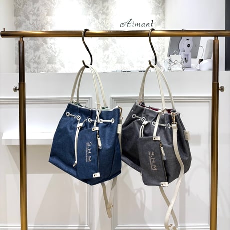【SAN HIDEAKI MIHARA／サンヒデアキミハラ】巾着トートバッグ
