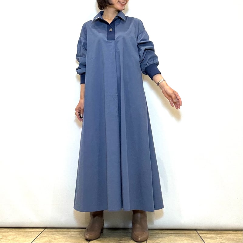 C'est moijeu／セモワージュ】袖リブシャツワンピース | Aimant