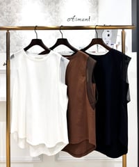 【Mylanka ／ミランカ】シアーフレンチスリーブTシャツ