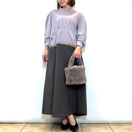 【atelier brugge／アトリエブルージュ】エコファー2wayバケツトートバッグ