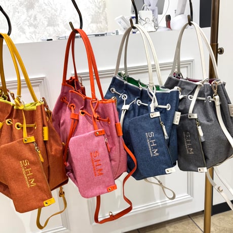 【SAN HIDEAKI MIHARA／サンヒデアキミハラ】巾着トートバッグ