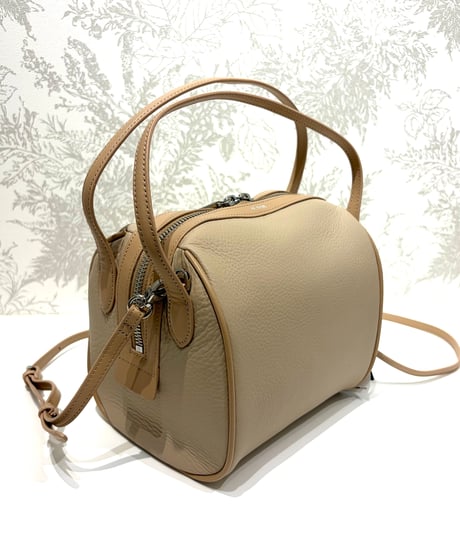 【BRAHMIN／ブラーミン】BEAURE  カウレザー2wayドラム型ミニボストン