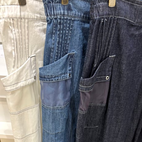 【 Lallia Mu／ラリアムー】ワンショルダーデニムパンツ