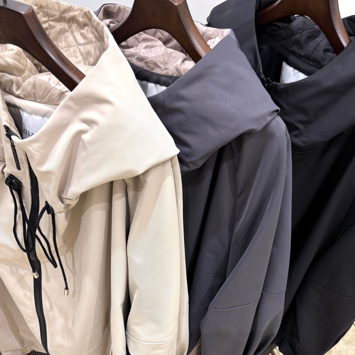 Lallia mu／ラリアムー】キルトフードミドルコート | Aimant-エマン