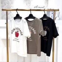 【Le MARAIS ／ル マレ】アップルスパンコールロゴTシャツ