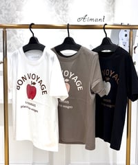【Le MARAIS ／ル マレ】アップルスパンコールロゴTシャツ