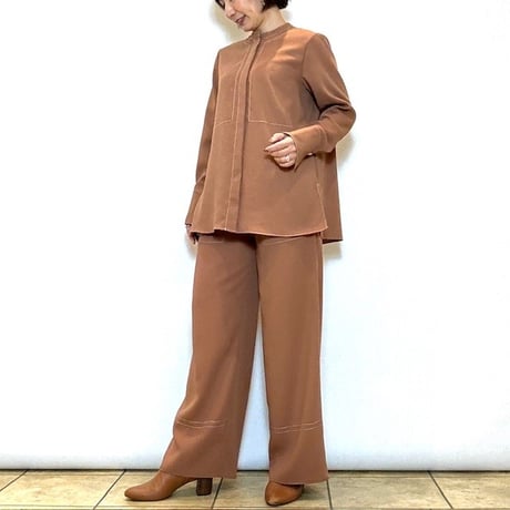 【Brahmin／ブラーミン】ステッチシルエットパンツ