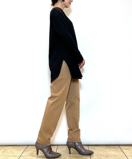 【trois／トロワ】ストレッチポンチテーパードベイカーパンツ