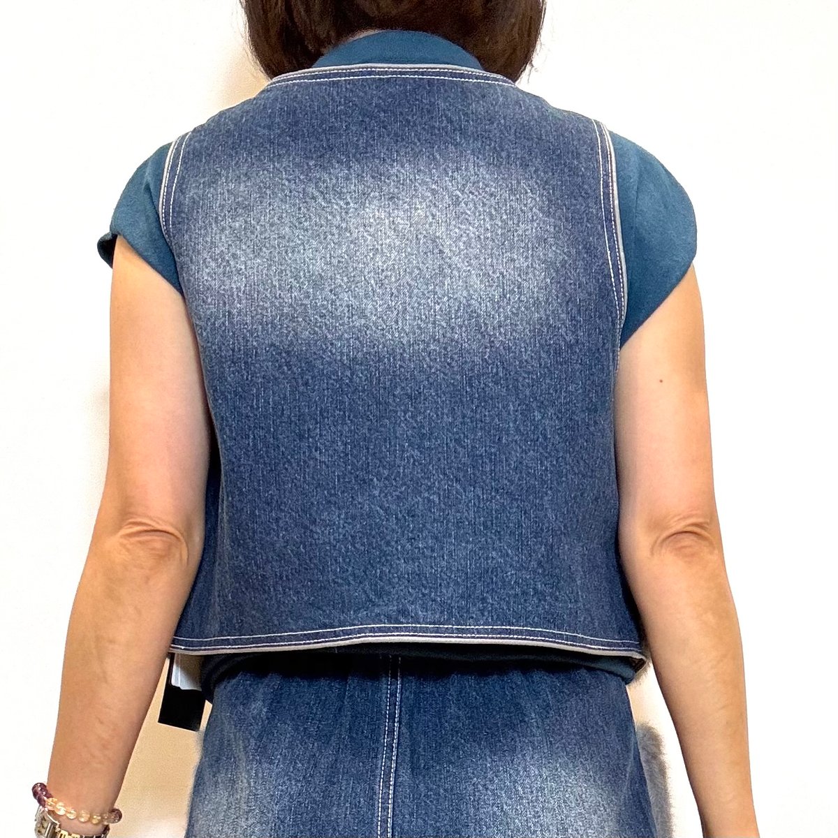 Mia asterism／ミーアアステリズム】デニム×ファーコンビベスト