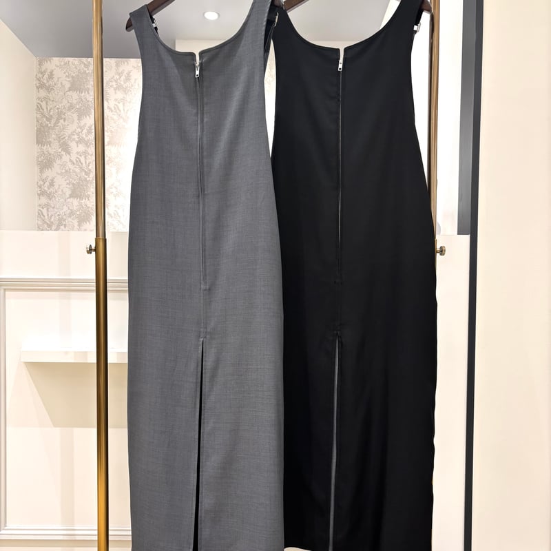 KOKIA／コキア】バイカラー切り替えフロントジップジャンパースカート