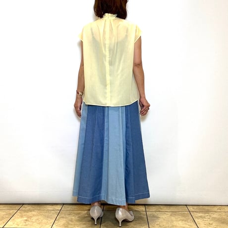 【 ATLIER SIX／アトリエシックス】2COLORデニムフレアスカート