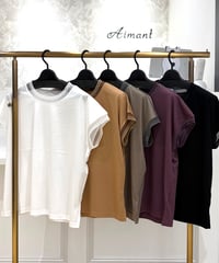 【C'EST MOIJEU／セモワージュ】シアーリブフレンチカットソー