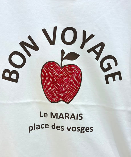 【Le MARAIS ／ル マレ】アップルスパンコールロゴTシャツ