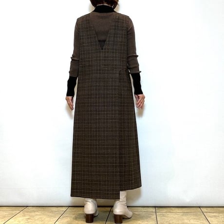 【Brahmin／ブラーミン】２WAYグレンチェックジャンパースカート