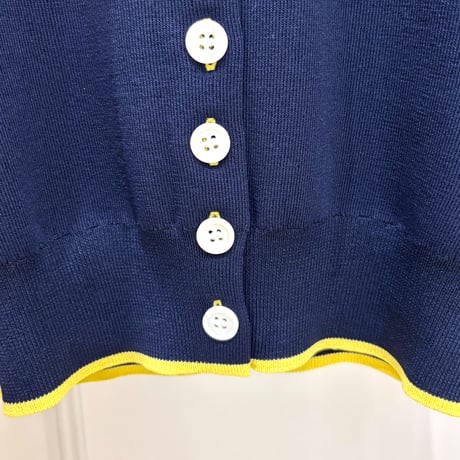 【Brahmin／ブラーミン】配色ヘムボタンニットカーディガン