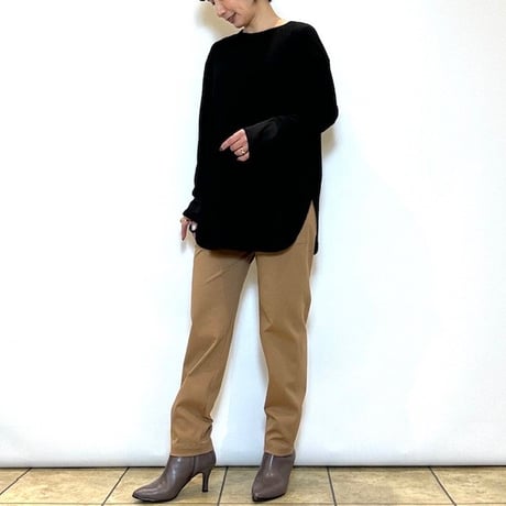 【trois／トロワ】ストレッチポンチテーパードベイカーパンツ