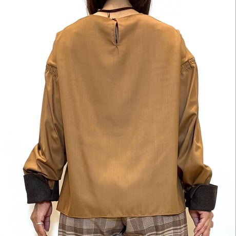 【Brahmin／ブラーミン】ツイードカフスブラウス