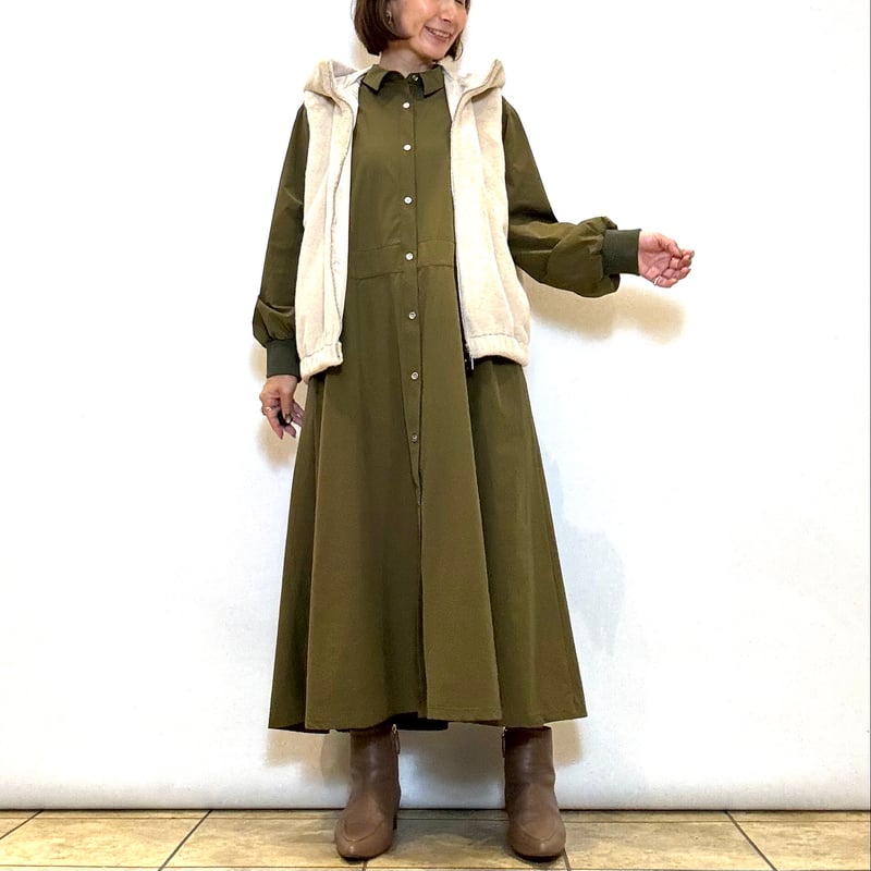 Atelier brugge／アトリエブルージュ】シャーリングファーフーデッド