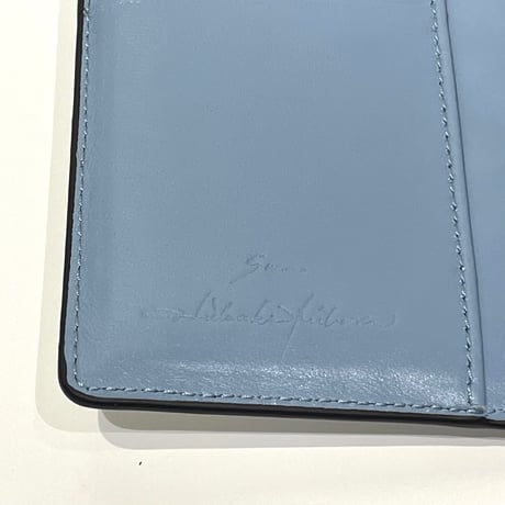 【SAN HIDEAKI MIHARA／サンヒデアキミハラ】メール型 二つ折り財布／レオパード箔押し