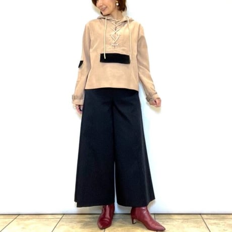 【Brahmin／ブラーミン】サテンフレアパンツ