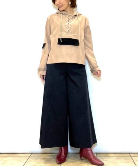 【Brahmin／ブラーミン】サテンフレアパンツ