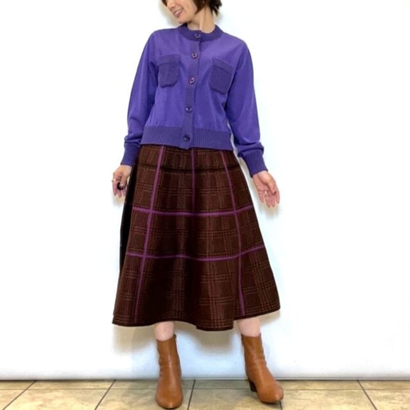 BRAHMINアシンメトリースカート 17800タグ （ブルリープリント