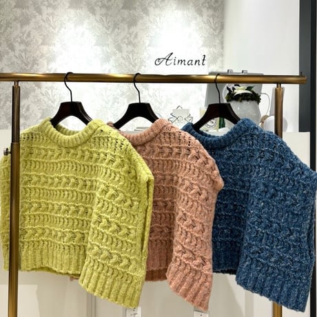 C'EST MOIJEU セモアージュカシミアセーター C'EST MOIJEU セモアージュカシミアセーター