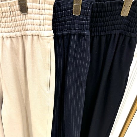 【PASSIONE／パシオーネ】シャーリングハイウエストワイドパンツ