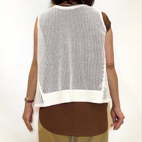 【BRAHMIN／ブラーミン】メッシュニット2WAYジレ