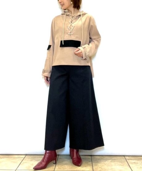 【Brahmin／ブラーミン】サテンフレアパンツ