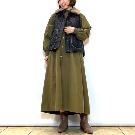 【Brahmin／ブラーミン】ファーカラー キルティング中綿ベスト