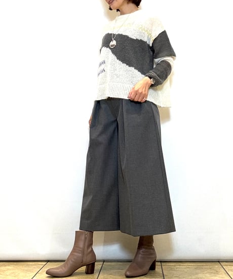 【C’est moijeu／セモワージュ】バイカラーラメ刺繍プルオーバー