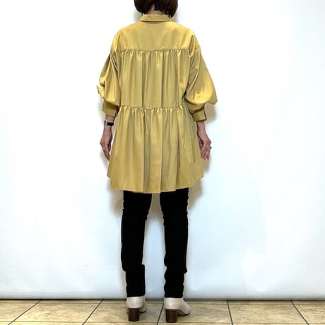 【Brahmin／ブラーミン】バックティアードチュニックブラウス