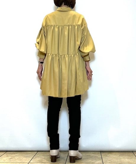 【Brahmin／ブラーミン】バックティアードチュニックブラウス