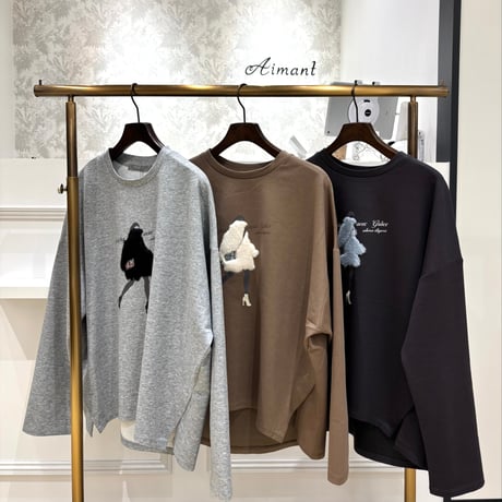 【Brahmin／ブラーミン】ガールモチーフイラストTシャツ
