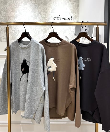 【Brahmin／ブラーミン】ガールモチーフイラストTシャツ