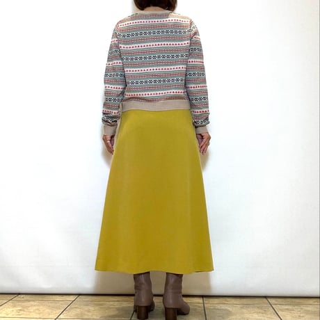 【Brahmin／ブラーミン】アシンメトリープリーツデザインスカート