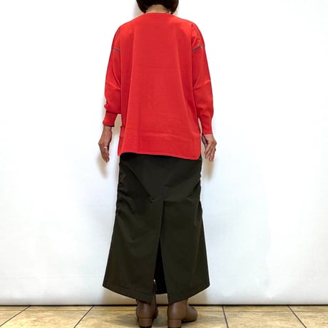 【ATELIER SIX／アトリエシックス】サーブルストレッチライン入りプルオーバー