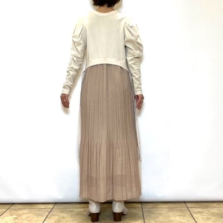 【Lallia mu／ラリアムー】2WAYダブルフェイスカットソーワンピース