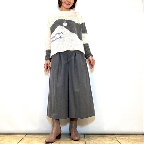 【C’est moijeu／セモワージュ】バイカラーラメ刺繍プルオーバー