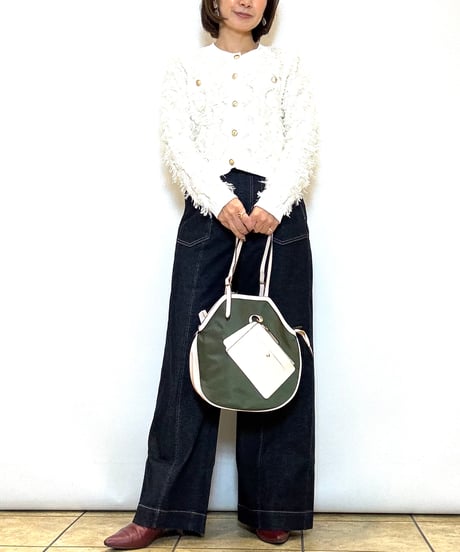 【SAN HIDEAKI MIHARA／サンヒデアキミハラ】鈴型トロンプルイユトートバッグ