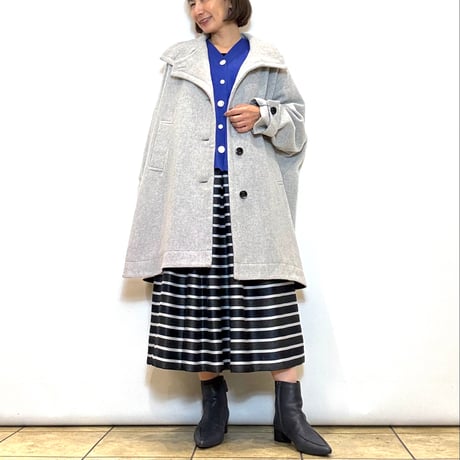 【Lallia mu／ラリアムー】スタンドカラーテントラインコート