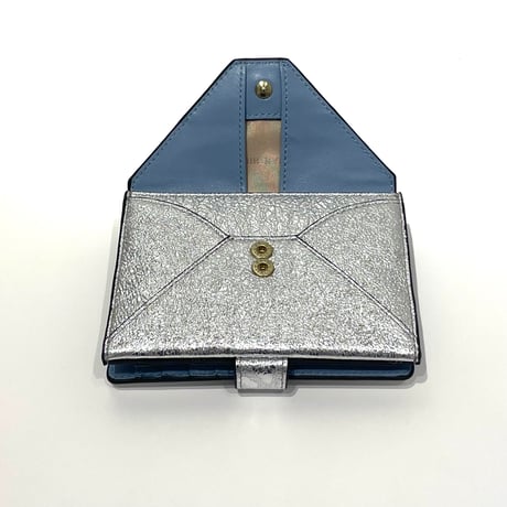 【SAN HIDEAKI MIHARA／サンヒデアキミハラ】メール型 二つ折り財布／レオパード箔押し