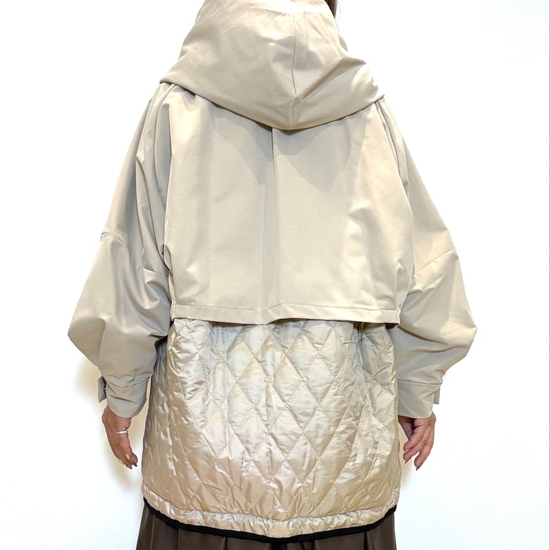 Lallia mu／ラリアムー】キルトフードミドルコート | Aimant-エマン