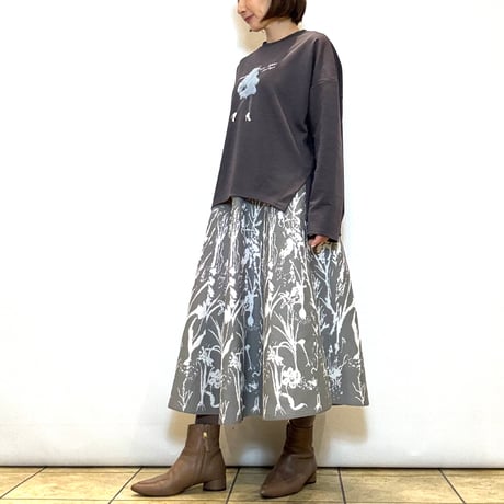 【Brahmin／ブラーミン】ガールモチーフイラストTシャツ