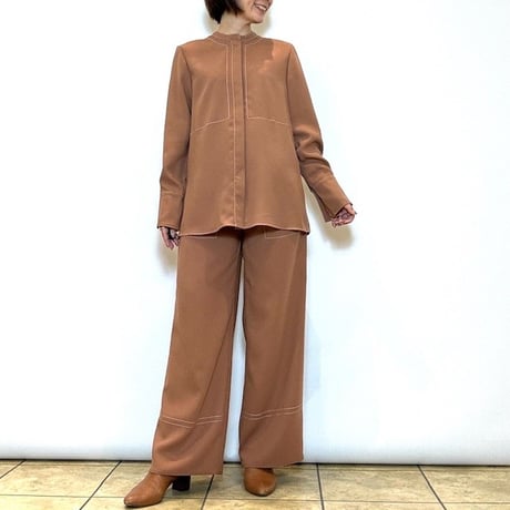 【Brahmin／ブラーミン】ステッチシルエットパンツ