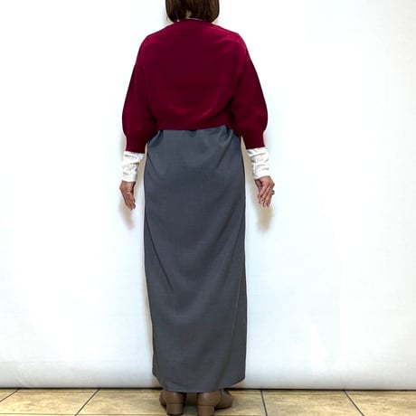 【PLUS PLUS／プラスプラス】クロップド丈カシミヤカーディガン