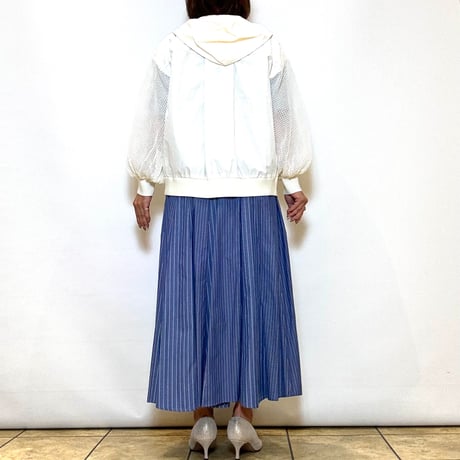 【ATELIER  SIX／アトリエシックス】メッシュ袖フーディカーディガン